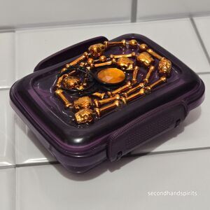 3-D Halloween Decorated Dice box Polyhedral RPG Dungeons Dragons Travel Box